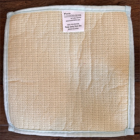 101. KIDS SCHOOL LOCKER FUR RUG CARPET BY LOCKER INTERIOR - AQUA, 10 INCH SQUARE - Picture 3 of 5